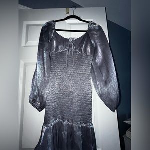 Peach love California grey form fitting dress